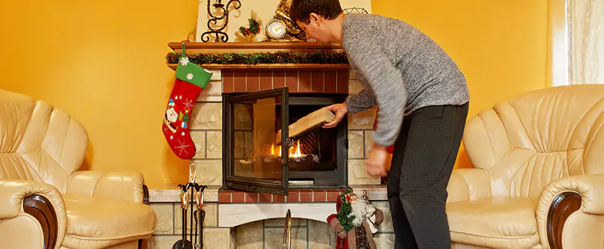 Rusted Metal Fireplace Restoration in Biloxi, Mississippi